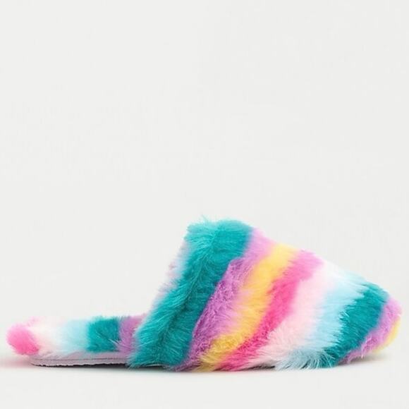 J.Crew: Girls' Slippers In Stripe For Girls Crewcuts - Picture 1 of 6